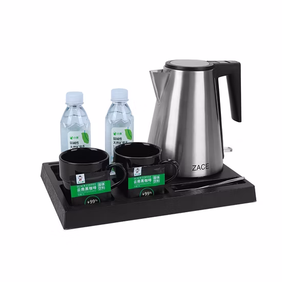 Bouilloire électrique d'hôtel d'eau de plateaux de bienvenue en ivoire 5 étoiles